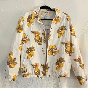 Lemon patterned jacket with mesh lining